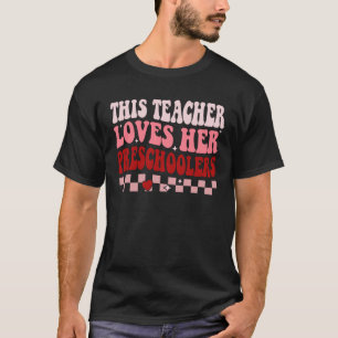 T-shirt Cette Enseignante Aime Ses Précolaires Retro Valen