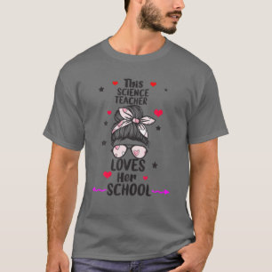 T-shirt Cette enseignante en sciences aime son école Valen