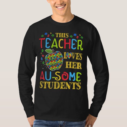 T-shirt Cette Enseignante L'Aime Au Quelques Étudiants Aut (Devant)