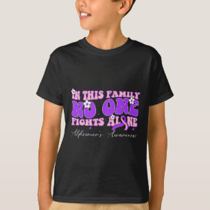 T-shirt Cette famille Personne ne combat seul le cancer Al
