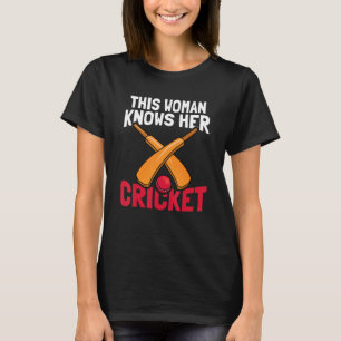 T-shirt Cette Femme Connaît Son Club De Cricket Batsman Bo