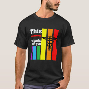 T-shirt Cette femme de ménage se tient avec vous Lgbt infi