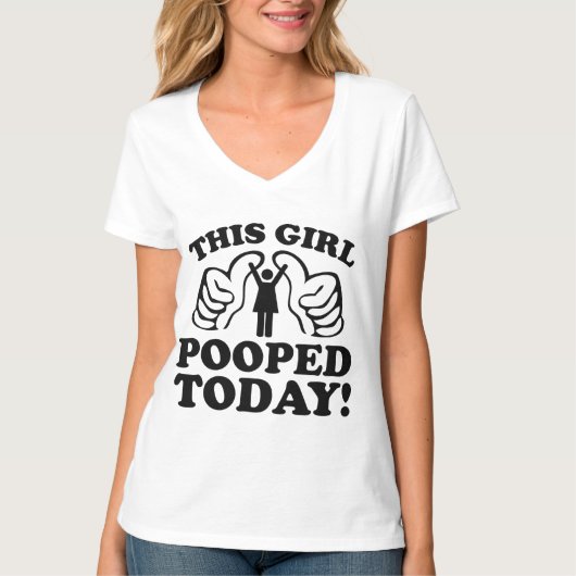 T-shirt Cette Fille A Poopé Aujourd'Hui ! (Devant)