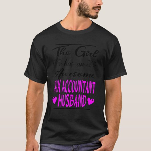T-shirt Cette Fille A Un Épatant Mari Comptable En Impôt (Devant)