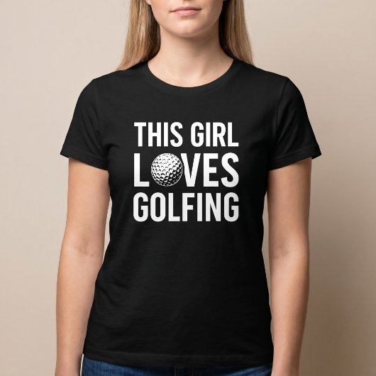 T-shirt Cette fille adore le golf