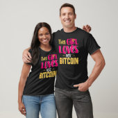 T-shirt Cette Fille adore son Bitcoin Crypto Devise Dames (Unisexe)