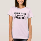 T-shirt Cette fille aime des maths (Devant)