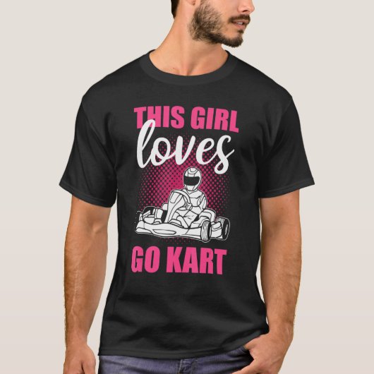 T-shirt Cette fille aime Go Kart - Go-Kart Racing (Devant)