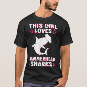 T-shirt Cette Fille aime Hammerhead Sharks Événement Semai