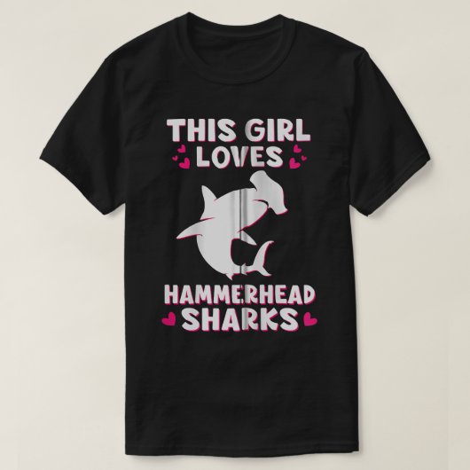 T-shirt Cette Fille aime Hammerhead Sharks Événement Semai (Design devant)
