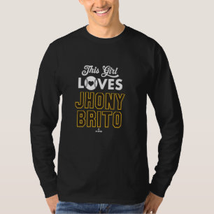 T-shirt Cette fille aime Jhony Brito San Diego Baseball ML