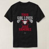 T-shirt Cette fille aime José Ramirez Jose Ramirez Clevela (Design devant)