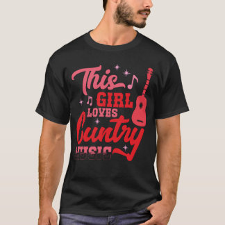 T-shirt Cette fille aime la musique country ami