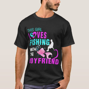 T-SHIRT CETTE FILLE AIME LA PÊCHE AVEC SON PETIT AMI