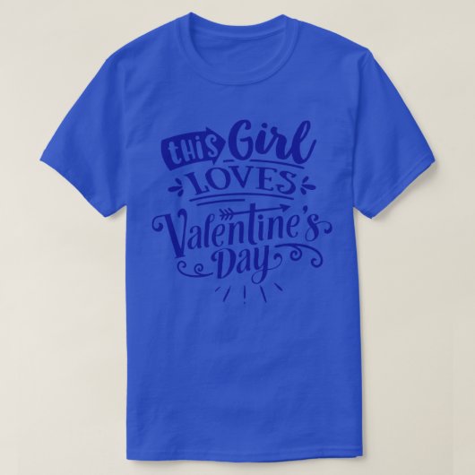 T-shirt Cette Fille Aime La Saint Valentin (Design devant)