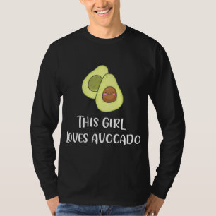 T-shirt Cette Fille Aime L'Avocado Amoureux Fruit Vegan Gi