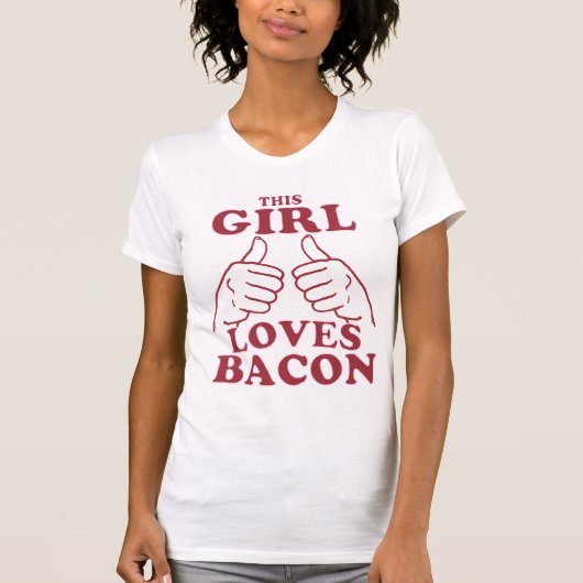 T-shirt Cette FILLE aime le lard (Devant)