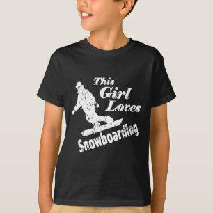 T-shirt Cette Fille Aime Le Snowboard - Cadeau Amusant Pou