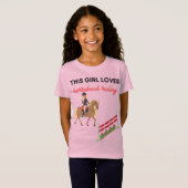 T-Shirt Cette Fille Aime L'Équitation (Devant entier)