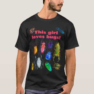 T-shirt Cette Fille Aime Les Bugs Entomologie Du Dendrocto