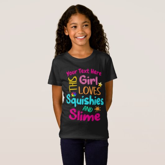 T-Shirt Cette Fille Aime Les Squishies Et Les Slime (Devant entier)