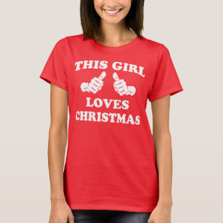 T-shirt Cette fille aime Noël
