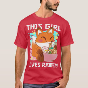 T-shirt Cette Fille Aime Ramen Avec Ramen 2912