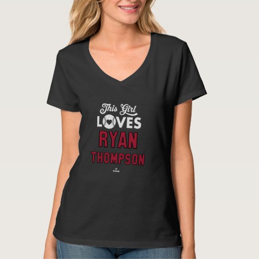 T-shirt Cette fille aime Ryan Thompson Arizona Baseball ML (Devant)