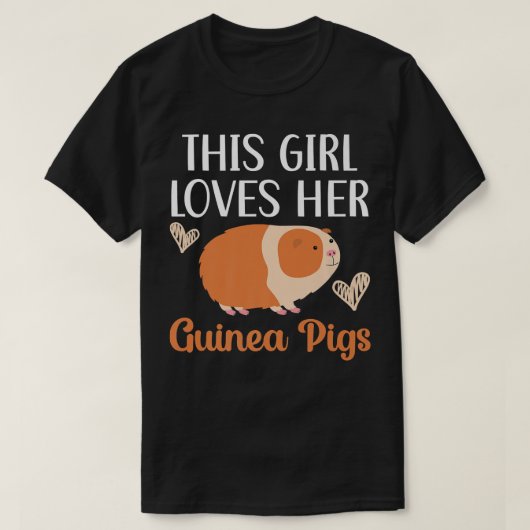 T-shirt Cette Fille Aime Sa Guinée Chiens Rodent Pet Cavy (Design devant)