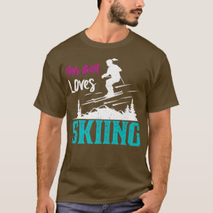 T-shirt Cette Fille Aime Skier Vintage Ski De Neige