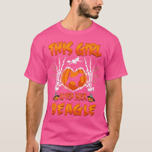 T-shirt Cette Fille Aime Son Chien Beagle Drôle Halloween
