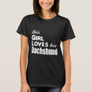 T-shirt Cette Fille Aime Son Dachshund