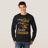 T-shirt Cette Fille Aime Son Dragon Lizard Raglan (Devant entier)