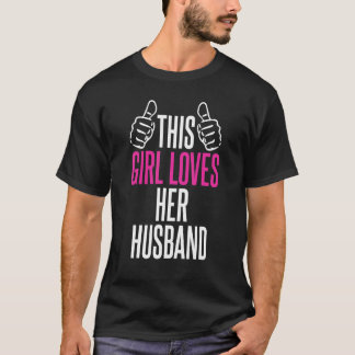 T-shirt Cette fille aime son mari Impression graphique coo