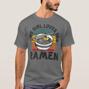 T-shirt Cette Fille Aime Son Noodle Ramen, Japonais Rétro 