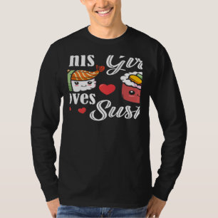 T-shirt Cette fille aime Sushi Nourriture japonaise Japon