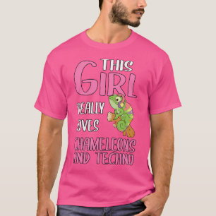T-shirt Cette fille aime vraiment les chameleons