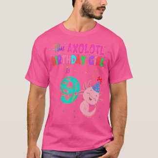 T-shirt Cette Fille Axolotl A 9 Ans Salamandre Amphibienne