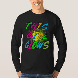 T-shirt Cette fille brille Fête rétro glow Party Girl Thèm