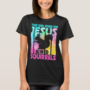 T-shirt Cette Fille Coule Sur Jésus Et Amoureux D'Écureuil