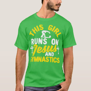 T-shirt Cette fille court sur Jésus et la gymnastique 5