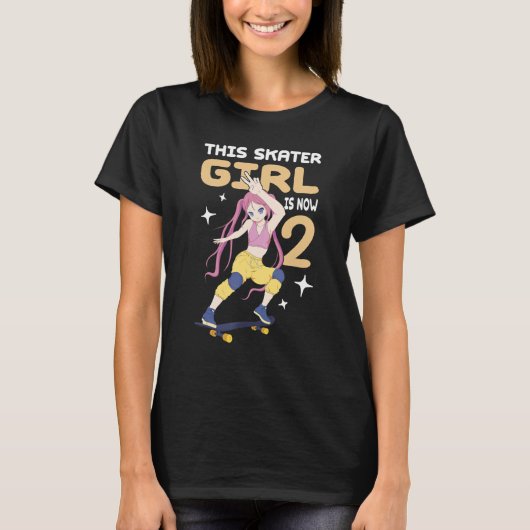 T-shirt Cette Fille De Patinage Est Maintenant 2 Thème Ska (Devant)