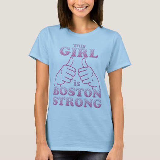 T-shirt Cette fille est Boston Strong (Devant)