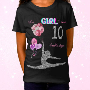 T-Shirt Cette Fille Est Maintenant 10 Double Chiffres Gymn