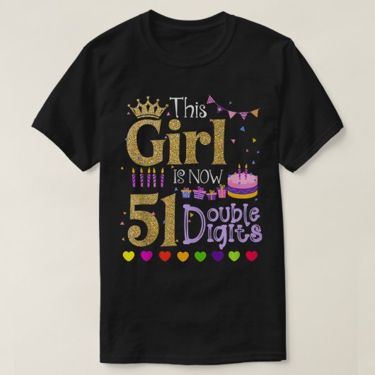 T-shirt Cette Fille Est Maintenant 51 1973 Ans Double Chif (Design devant)