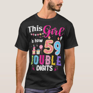 T-shirt Cette Fille Est Maintenant 59 1965 Ans Double Chif
