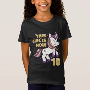 T-Shirt Cette fille est maintenant à deux chiffres 10e an