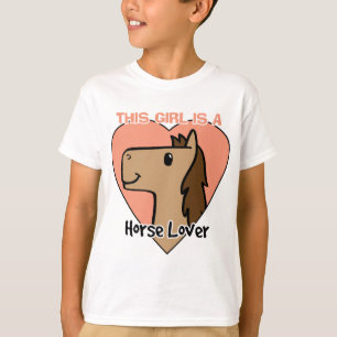 T-shirt Cette fille est un amoureux du cheval