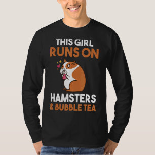 T-shirt Cette Fille Fonctionne Avec Du Thé À Bulle Et Des