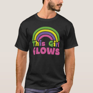 T-shirt Cette Fille Glisse Rainbow Lights Party